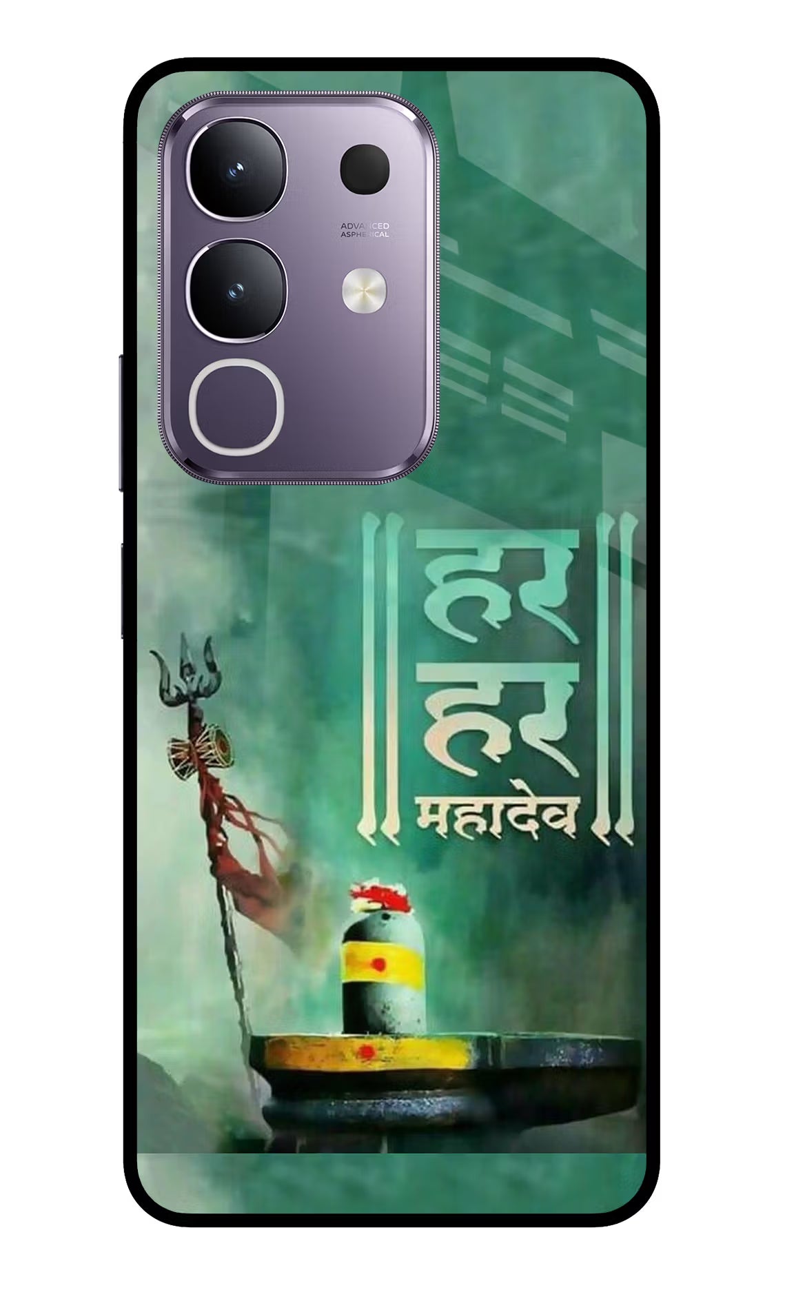 Har Har Mahadev Shivling Vivo T4x 5G Glass Case Back Cover by Casekaro