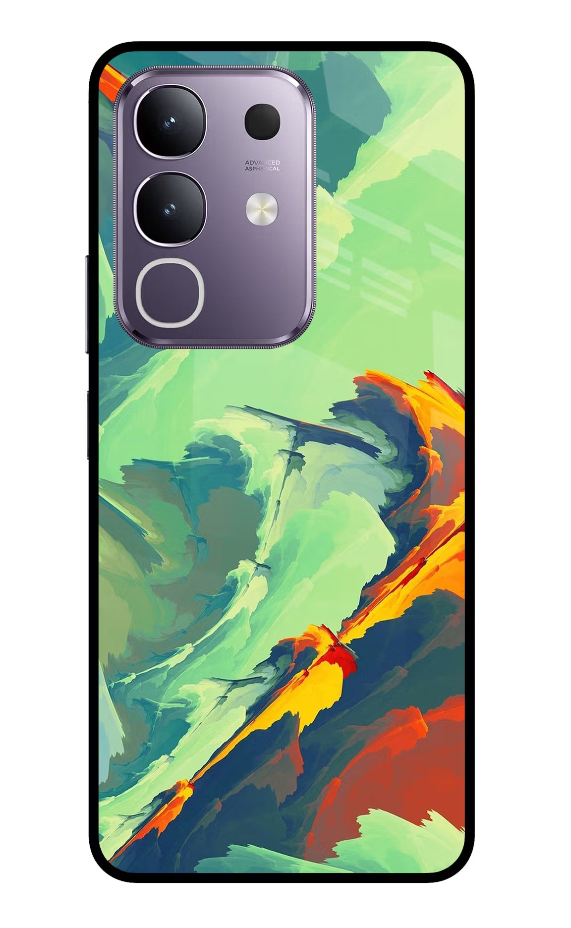 Paint Art Vivo T4x 5G Glass Case Back Cover by Casekaro