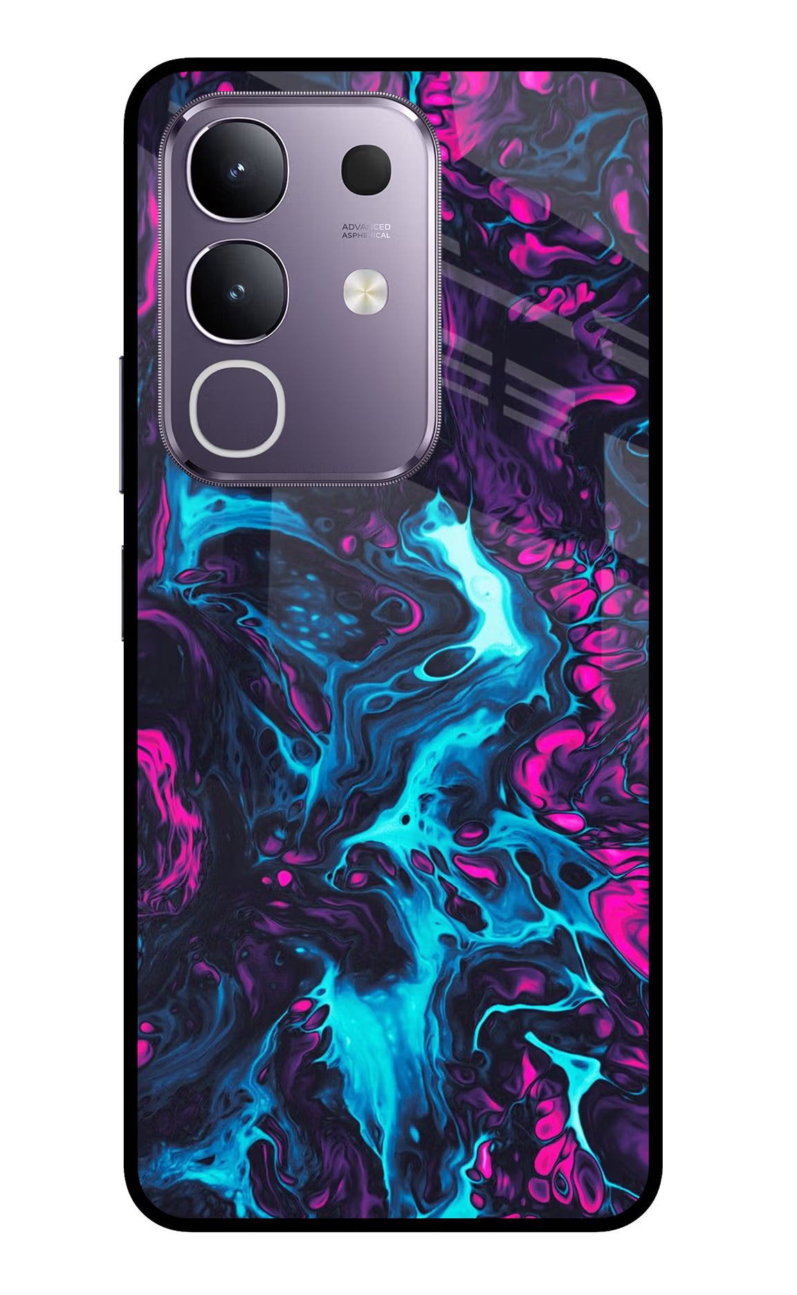 Abstract Vivo T4x 5G Glass Case Back Cover by Casekaro