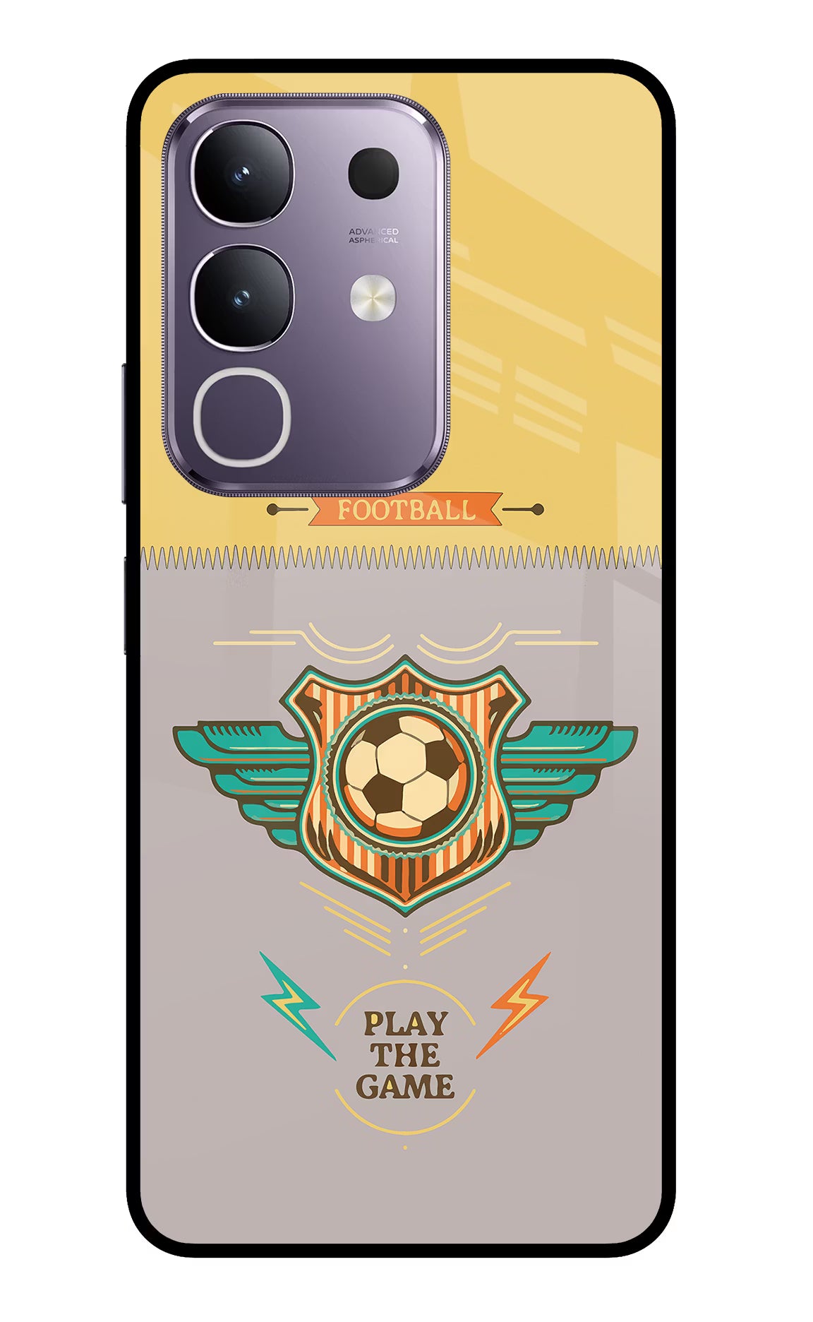 Football Vivo T4x 5G Glass Case Back Cover by Casekaro