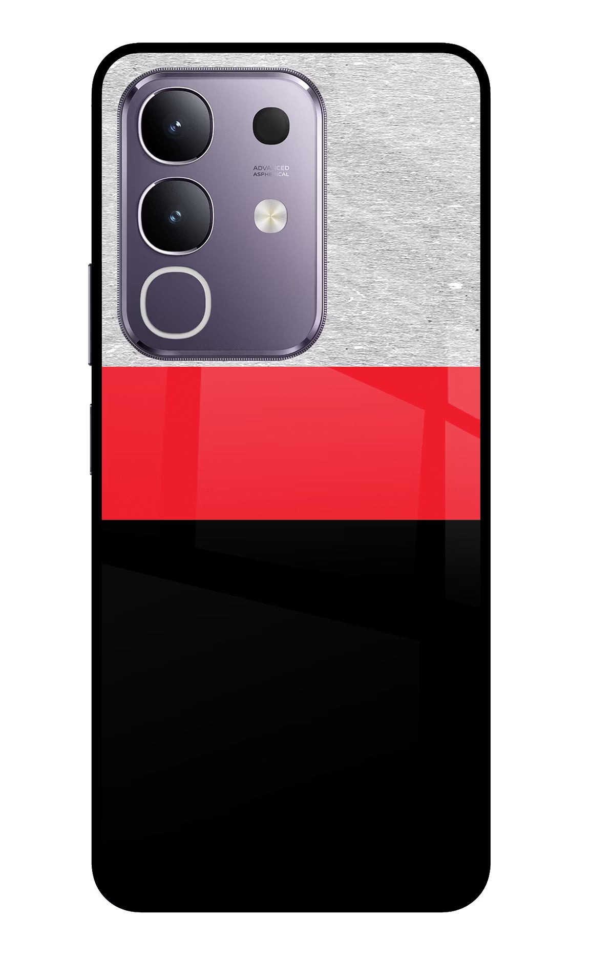 Tri Color Pattern Vivo T4x 5G Glass Case Back Cover by Casekaro