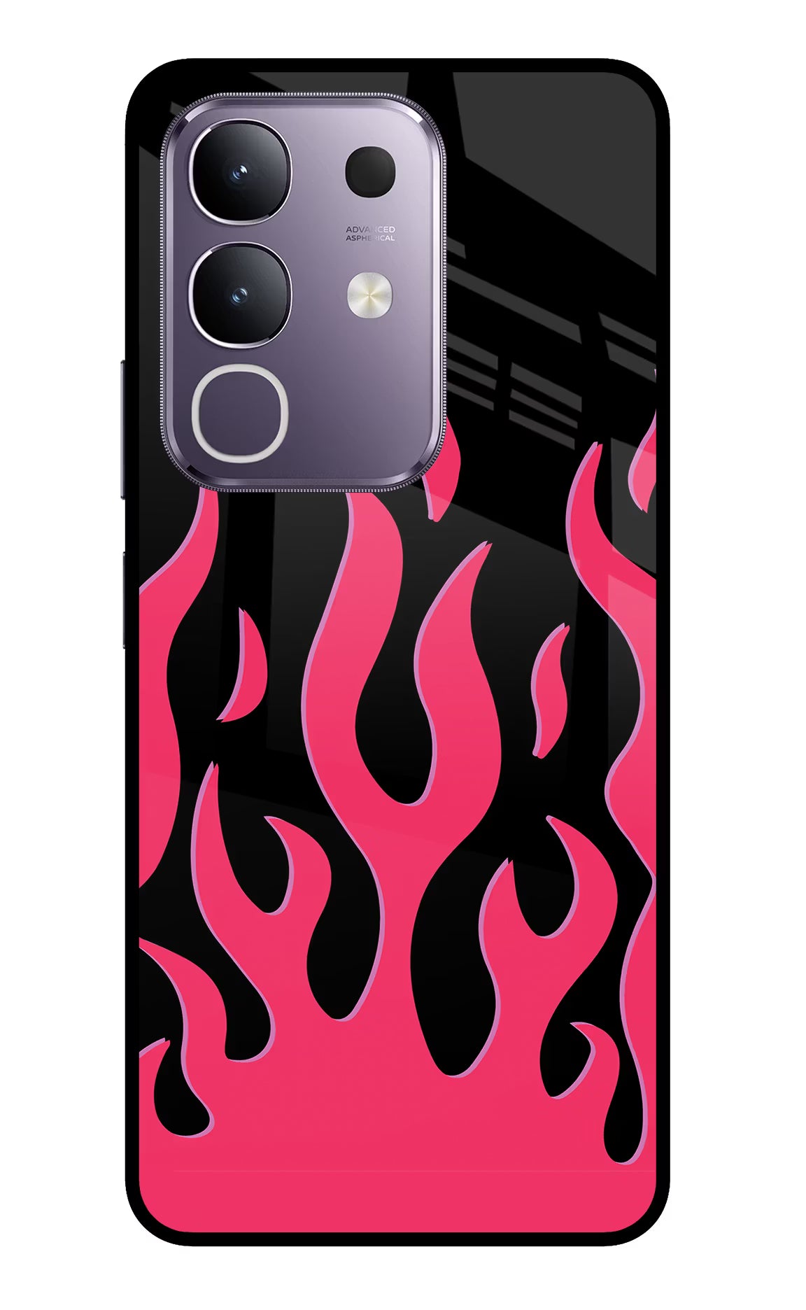 Fire Flames Vivo T4x 5G Glass Case Back Cover by Casekaro