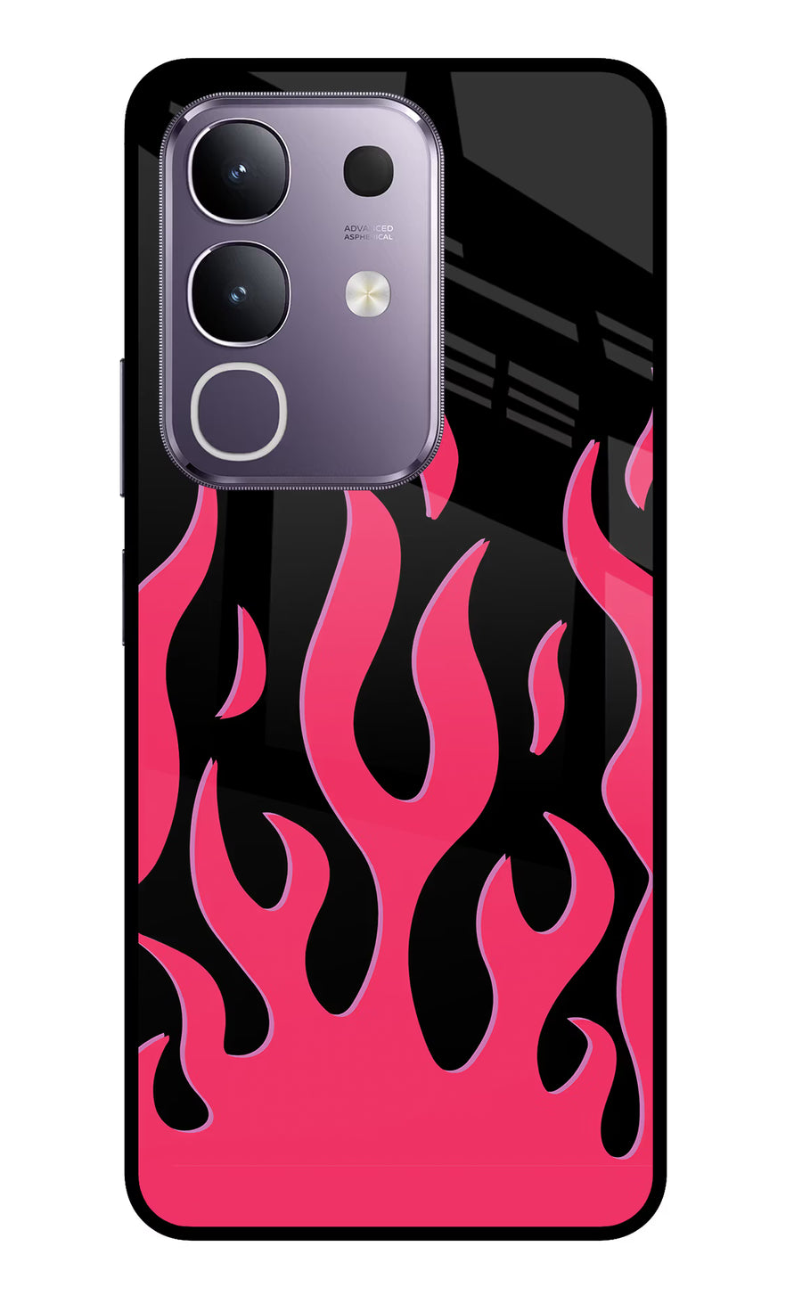 Fire Flames Vivo T4x 5G Back Cover, Glass case