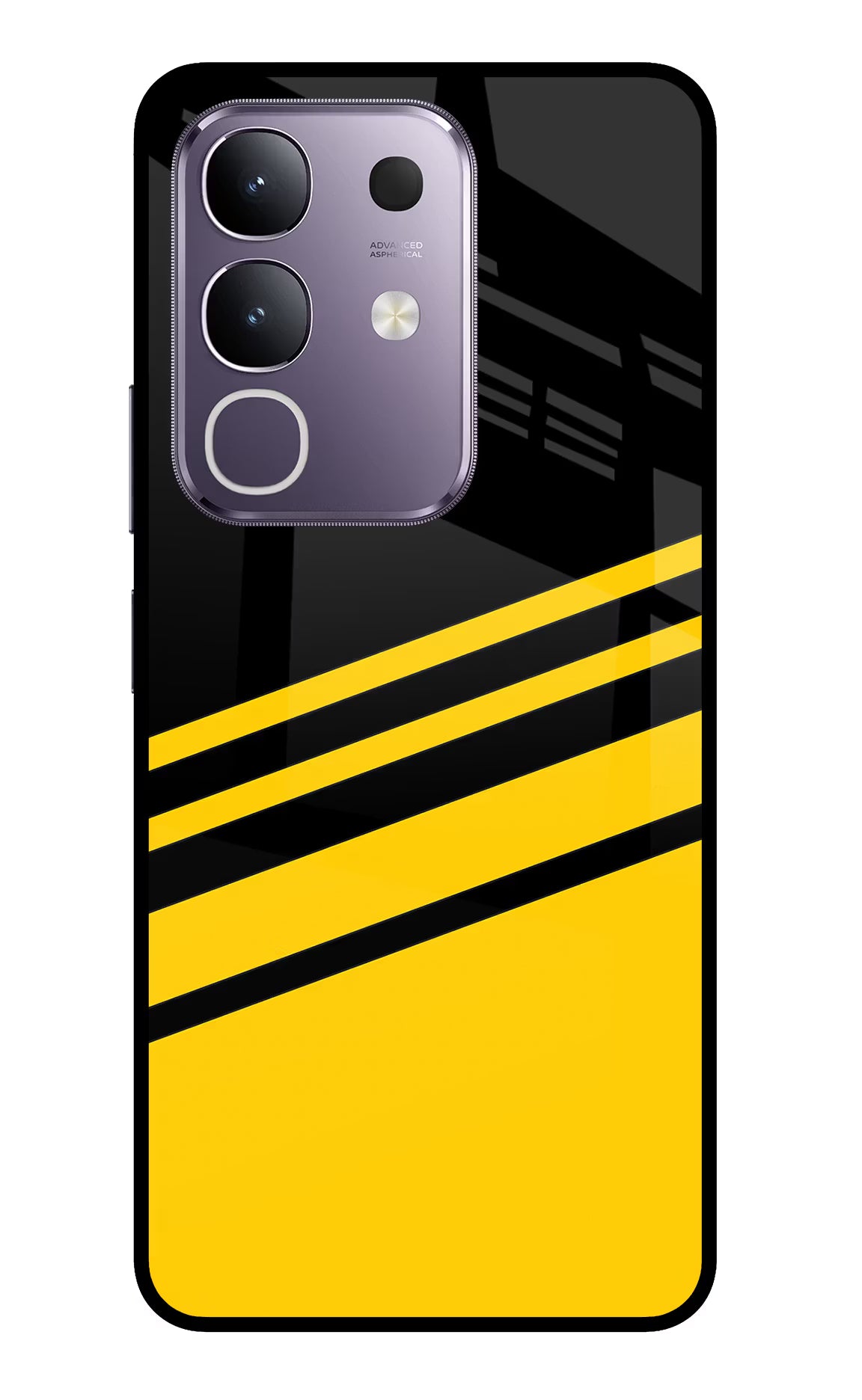 Yellow Shades Vivo T4x 5G Glass Case Back Cover by Casekaro