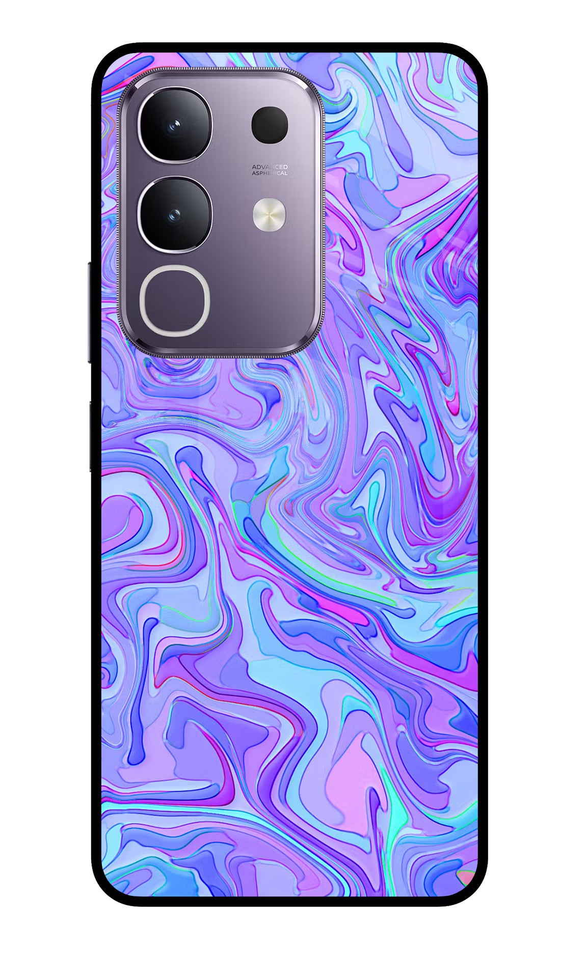 Glitter Vivo T4x 5G Glass Case Back Cover by Casekaro