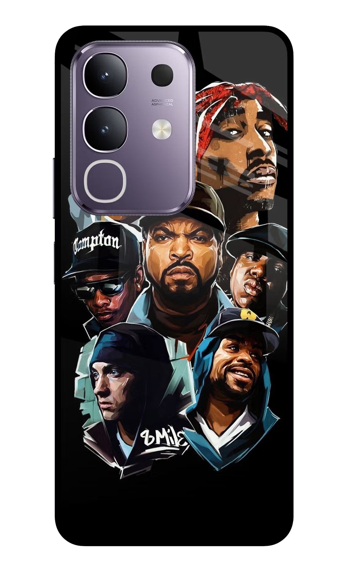 Rappers Vivo T4x 5G Glass Case Back Cover by Casekaro