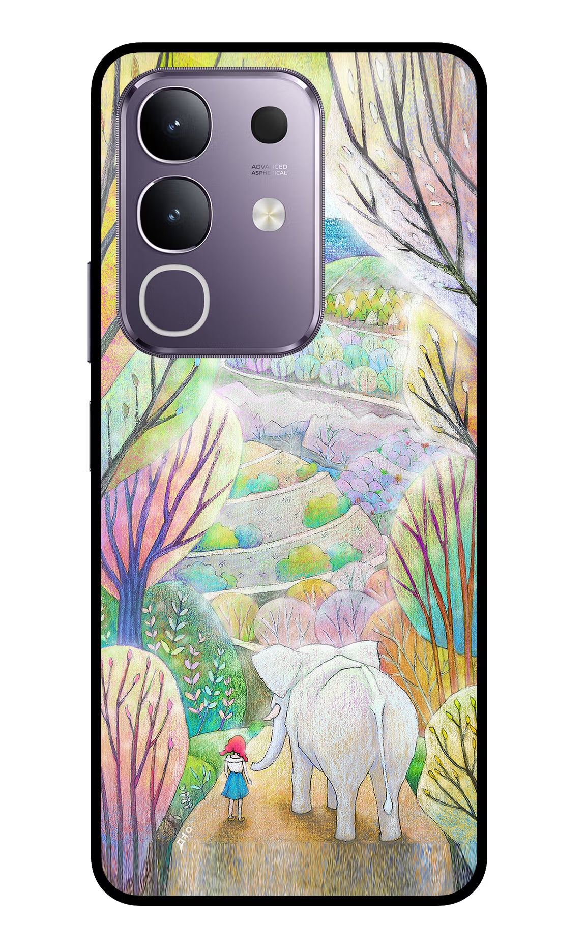 Nature Painting Vivo T4x 5G Glass Case Back Cover by Casekaro