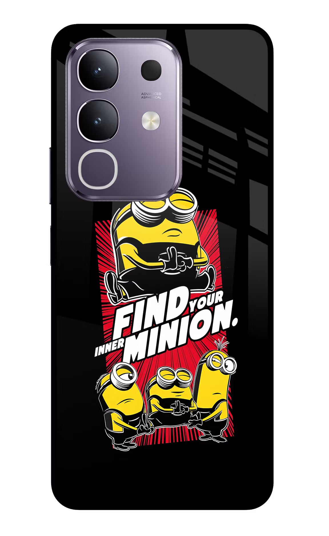 Find your inner Minion Vivo T4x 5G Glass Case Back Cover by Casekaro