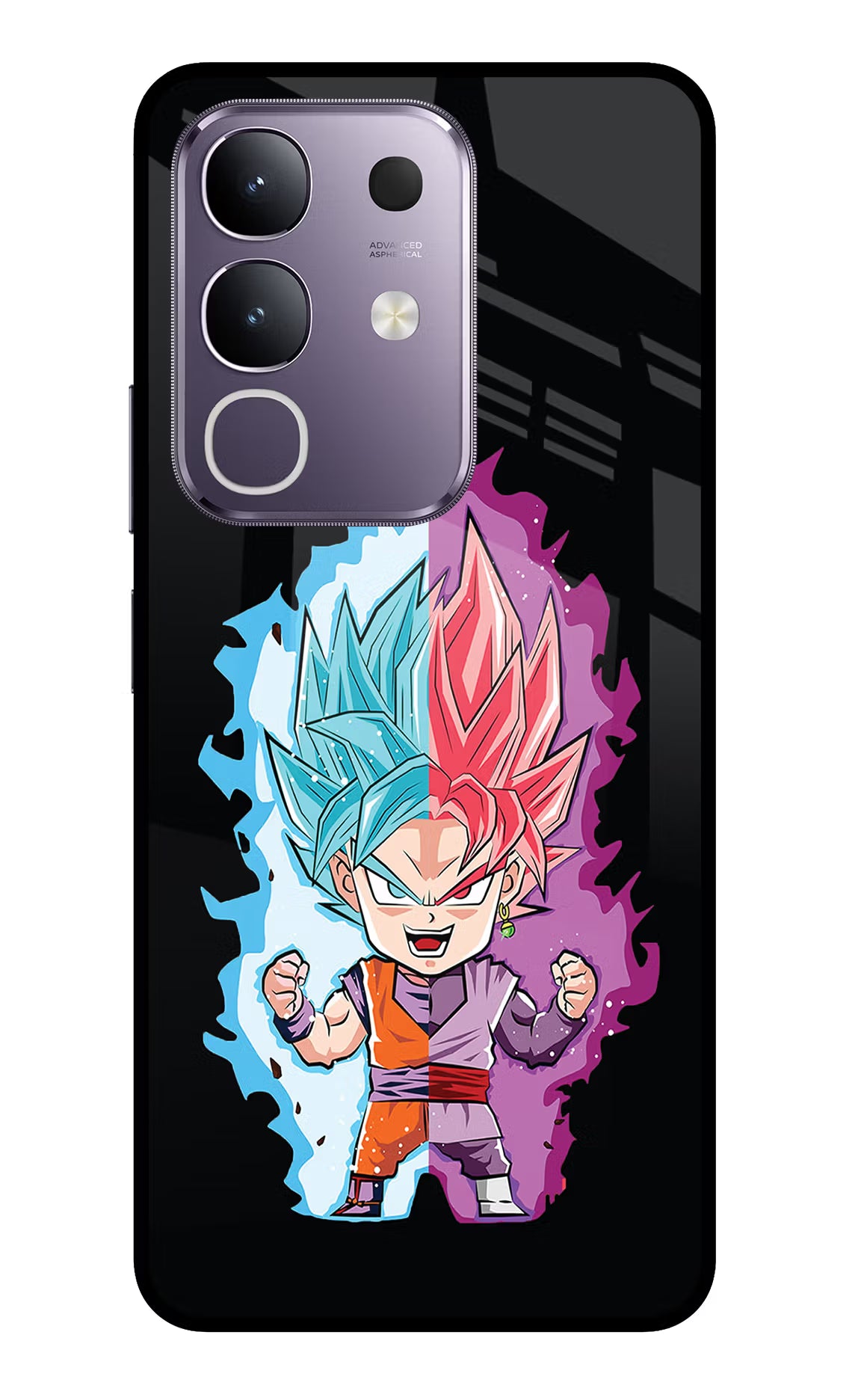 Chota Goku Vivo T4x 5G Glass Case Back Cover by Casekaro