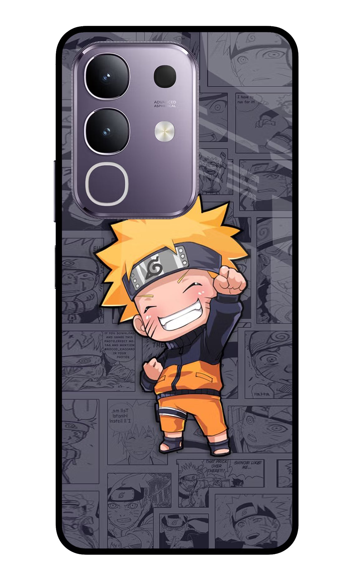 Chota Naruto Vivo T4x 5G Glass Case Back Cover by Casekaro