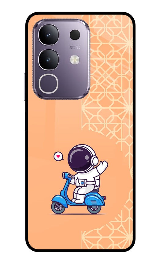 Cute Astronaut Riding Vivo T4x 5G Glass Case