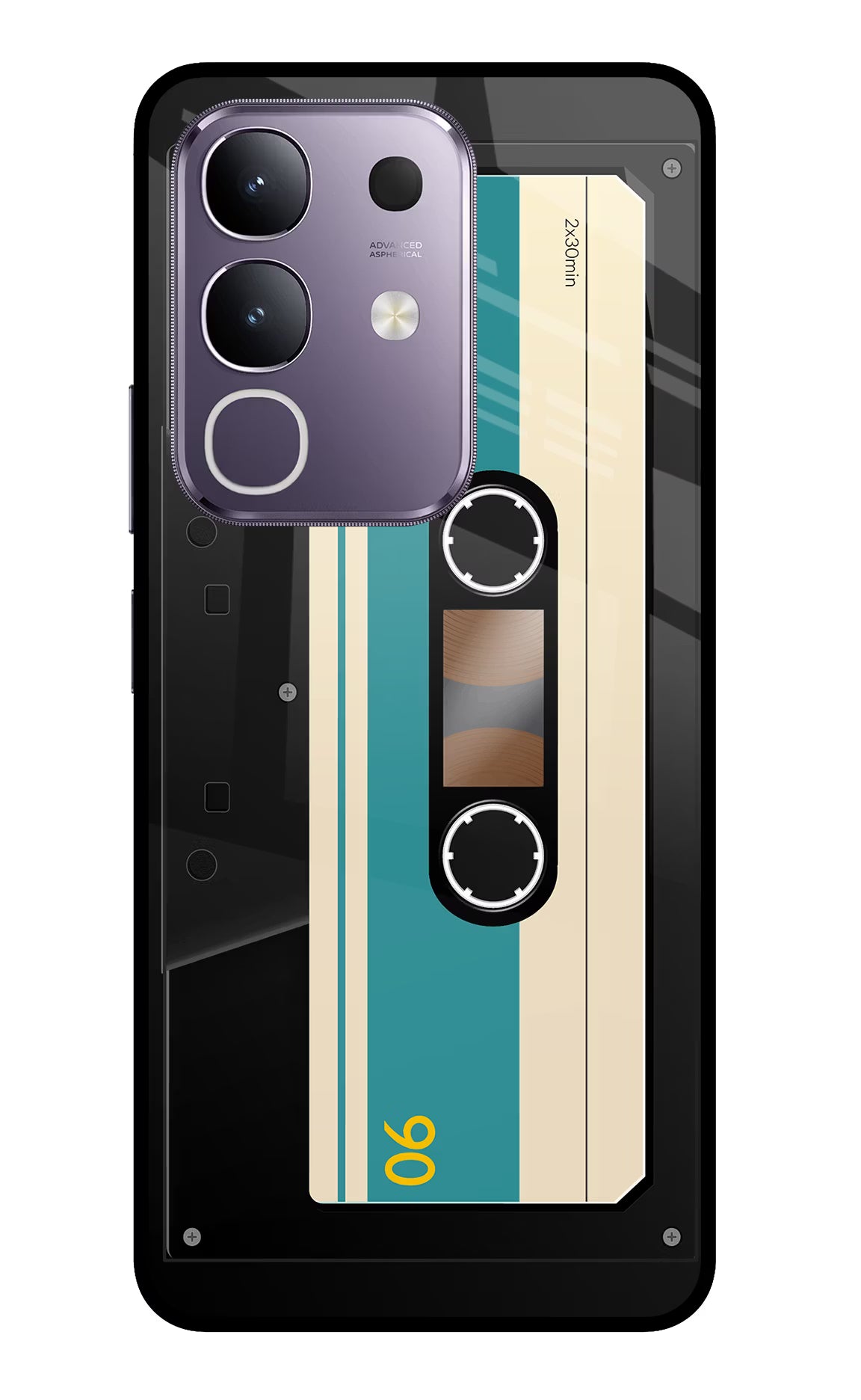 Cassette Vivo T4x 5G Glass Case Back Cover by Casekaro