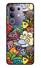 Veggie Doodle Vivo T4x 5G Glass Case