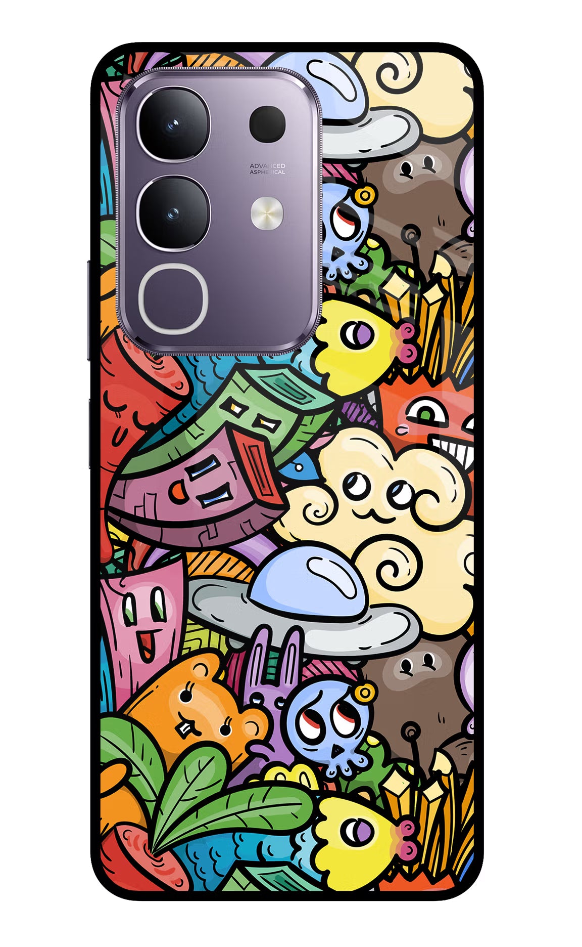 Veggie Doodle Vivo T4x 5G Glass Case