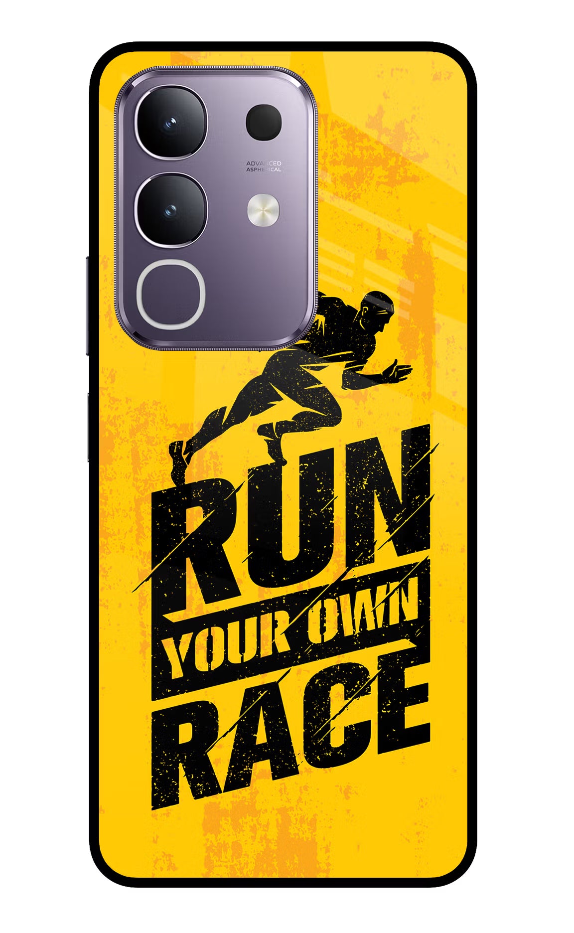 Run Your Own Race Vivo T4x 5G Glass Case Back Cover by Casekaro