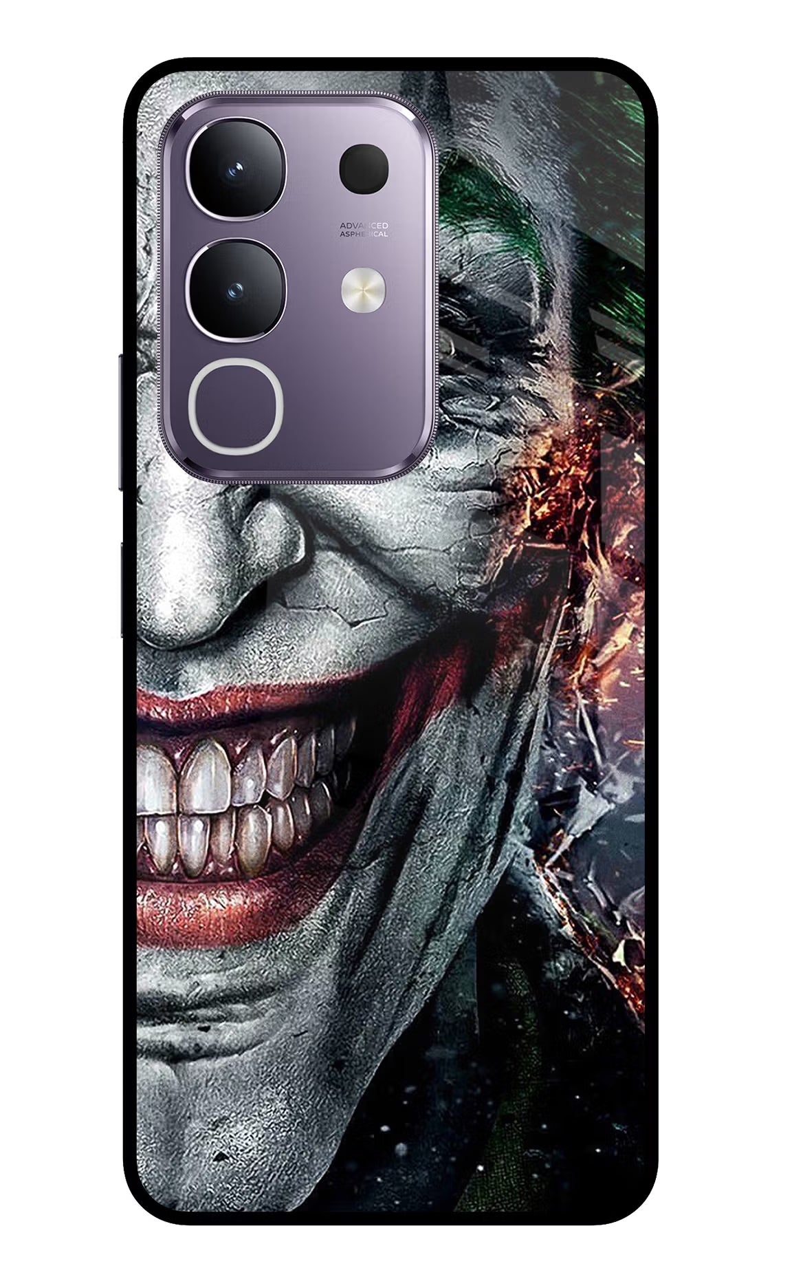 Joker Cam Vivo T4x 5G Glass Case Back Cover by Casekaro