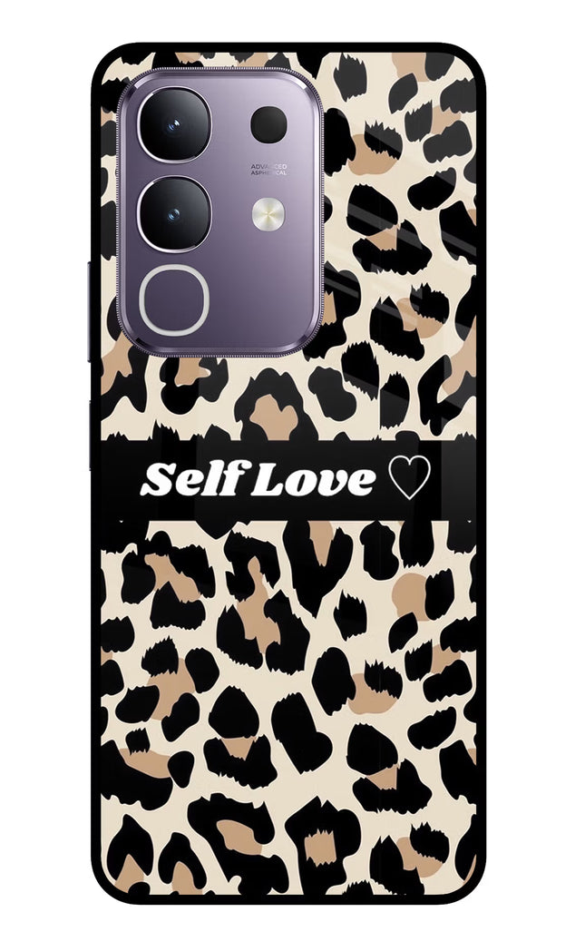 Leopard Print Self Love Vivo T4x 5G Glass Case