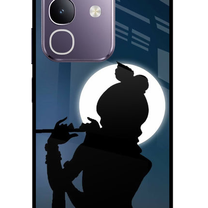 Shri Krishna Silhouette Vivo T4x 5G Glass Case Back Cover by Casekaro