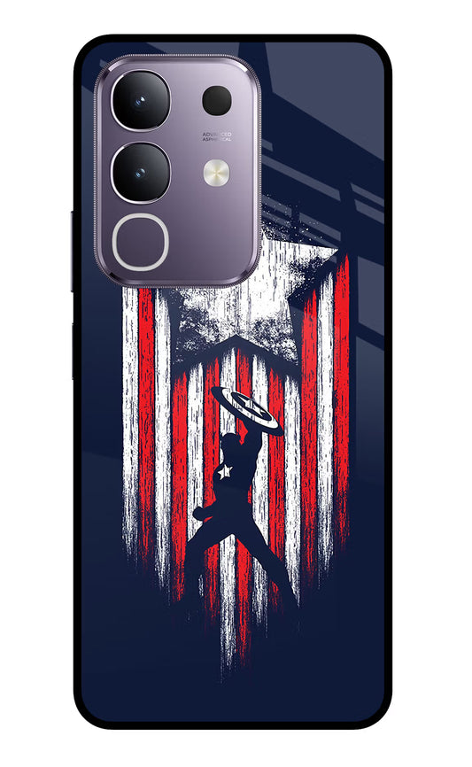Captain America Marvel Art Vivo T4x 5G Glass Case