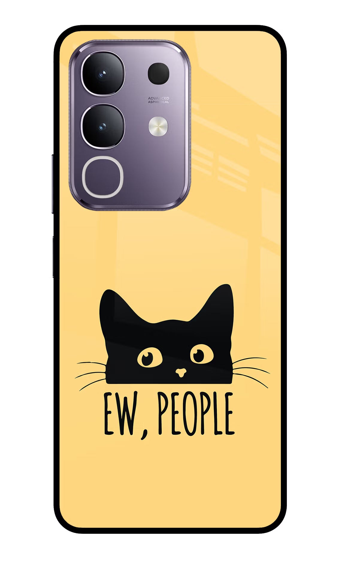 Ew People Catitude Vivo T4x 5G Glass Case Back Cover by Casekaro