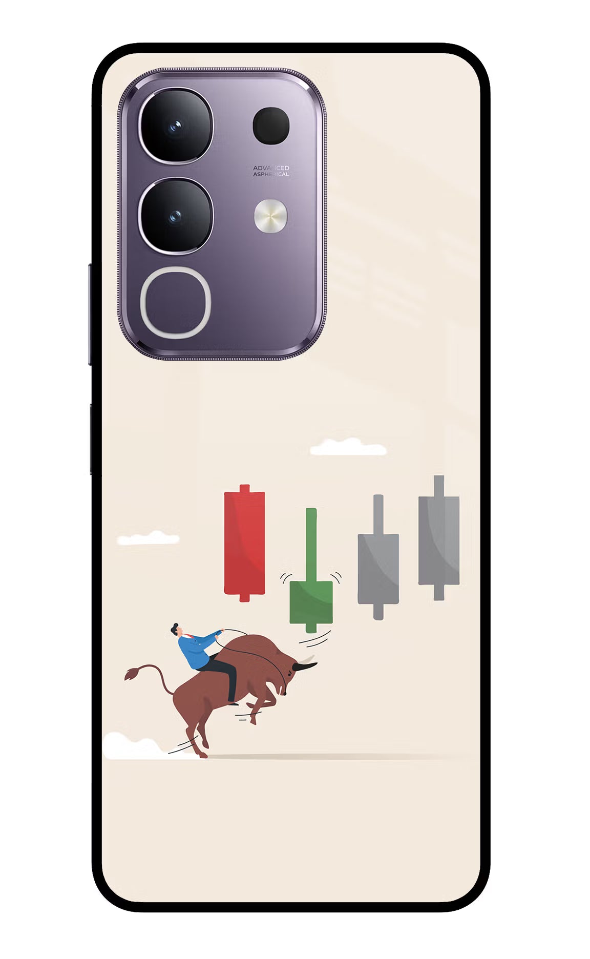 Bull Trading Momentum Vivo T4x 5G Glass Case