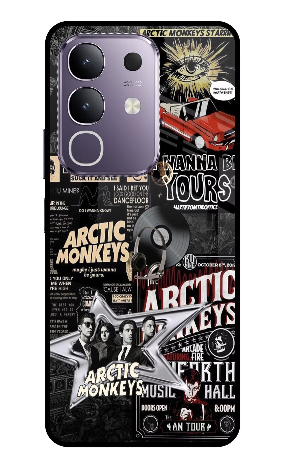 Arctic Monkeys Vivo T4x 5G Glass Case Back Cover by Casekaro