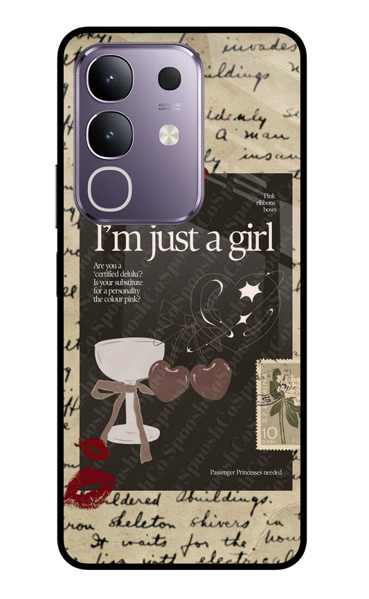I am just a girl Vivo T4x 5G Glass Case