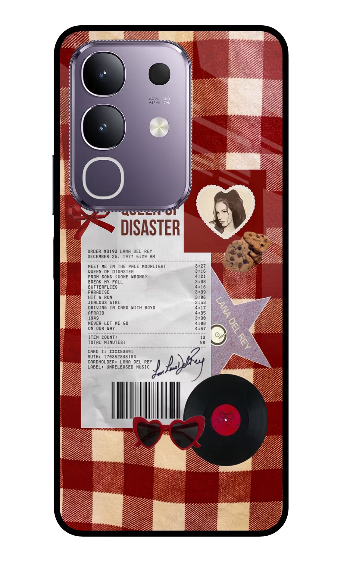 Queen of Disaster Vivo T4x 5G Glass Case Back Cover by Casekaro