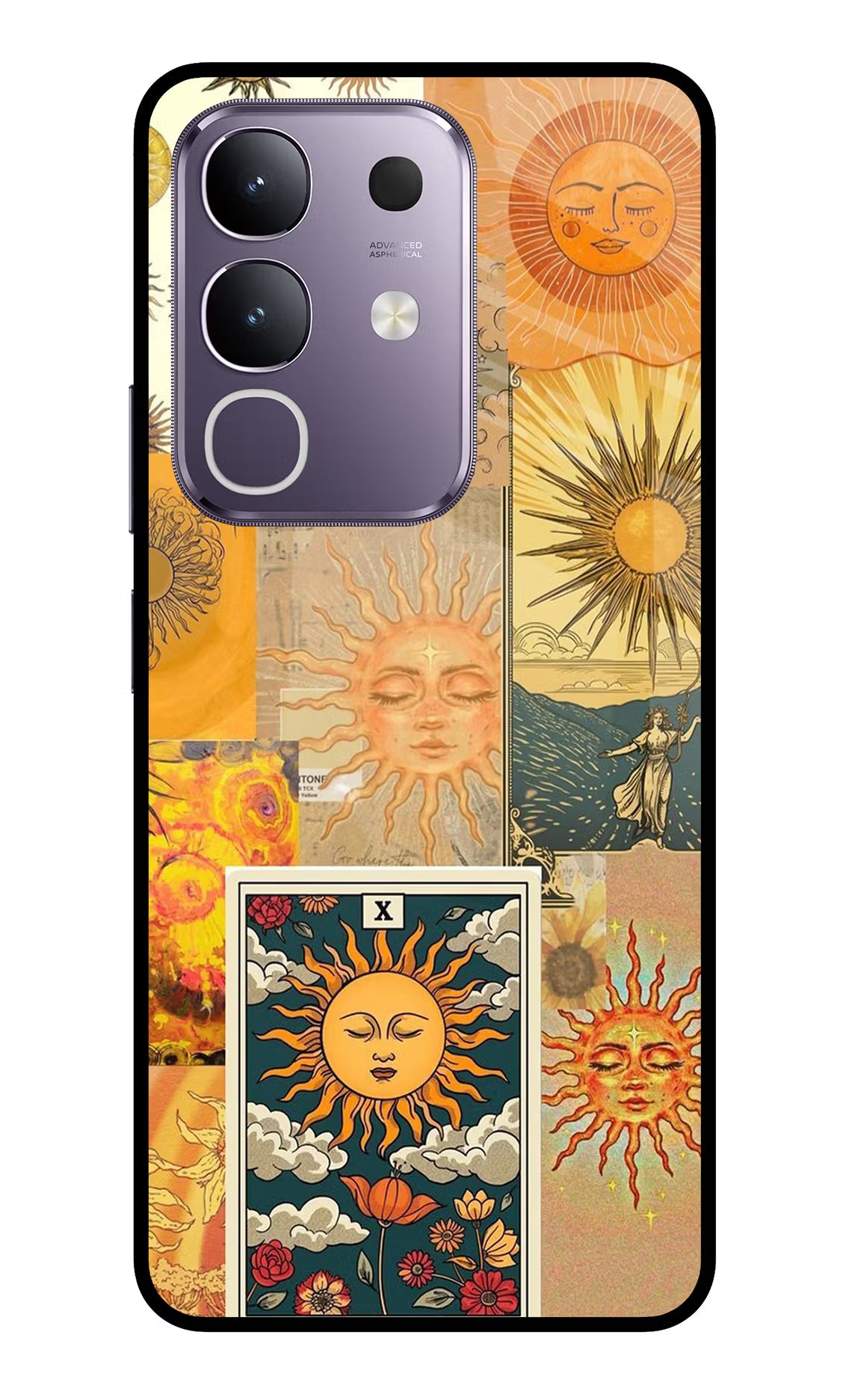 Sun Vivo T4x 5G Glass Case Back Cover by Casekaro