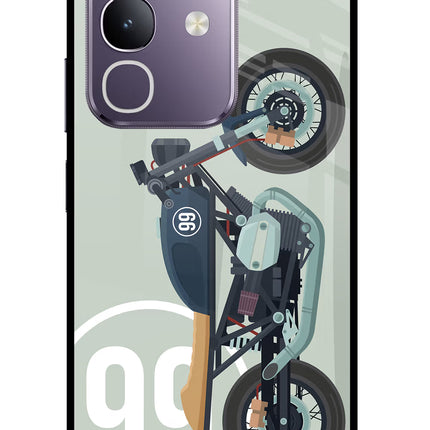 Classic Cafe Racer 99 Vivo T4x 5G Glass Case