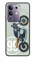 Classic Cafe Racer 99 Vivo T4x 5G Glass Case