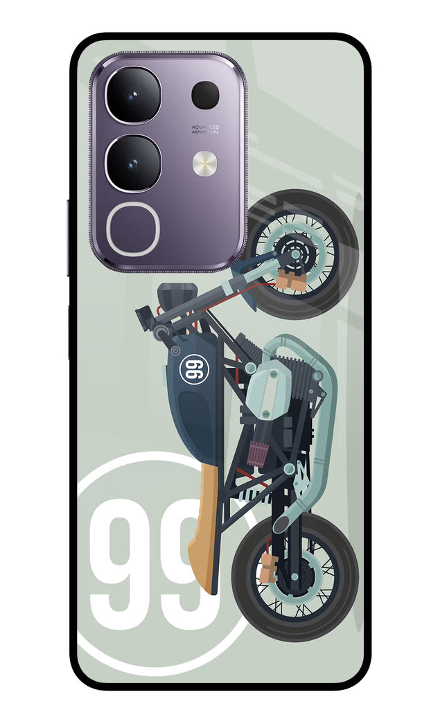 Classic Cafe Racer 99 Vivo T4x 5G Glass Case