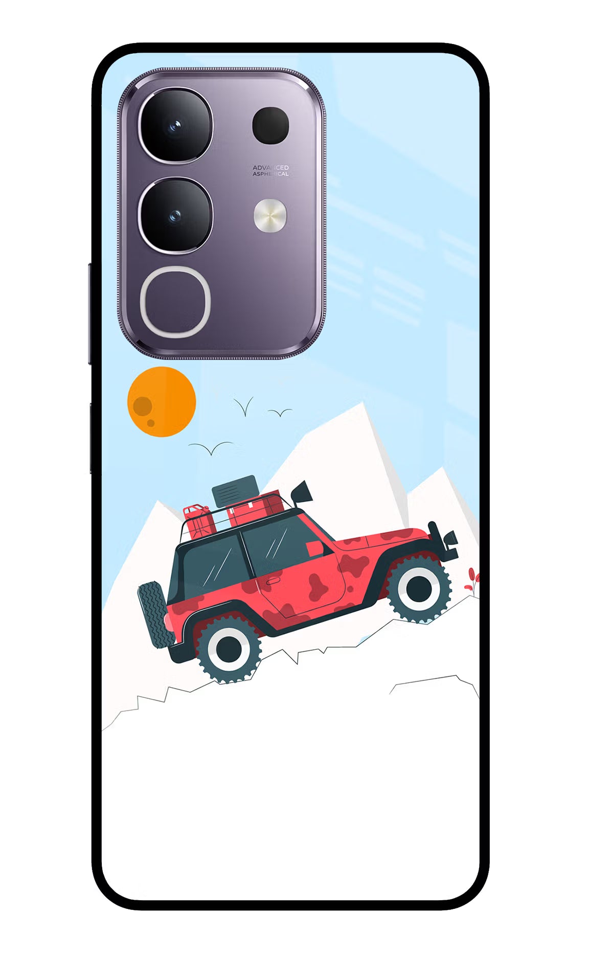 Mountain Trail Beast Vivo T4x 5G Glass Case Back Cover by Casekaro