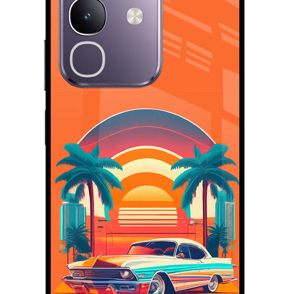 Palm Drive 80s Vivo T4x 5G Glass Case
