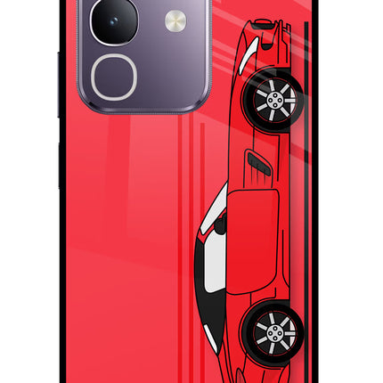 Red Velocity Vivo T4x 5G Glass Case