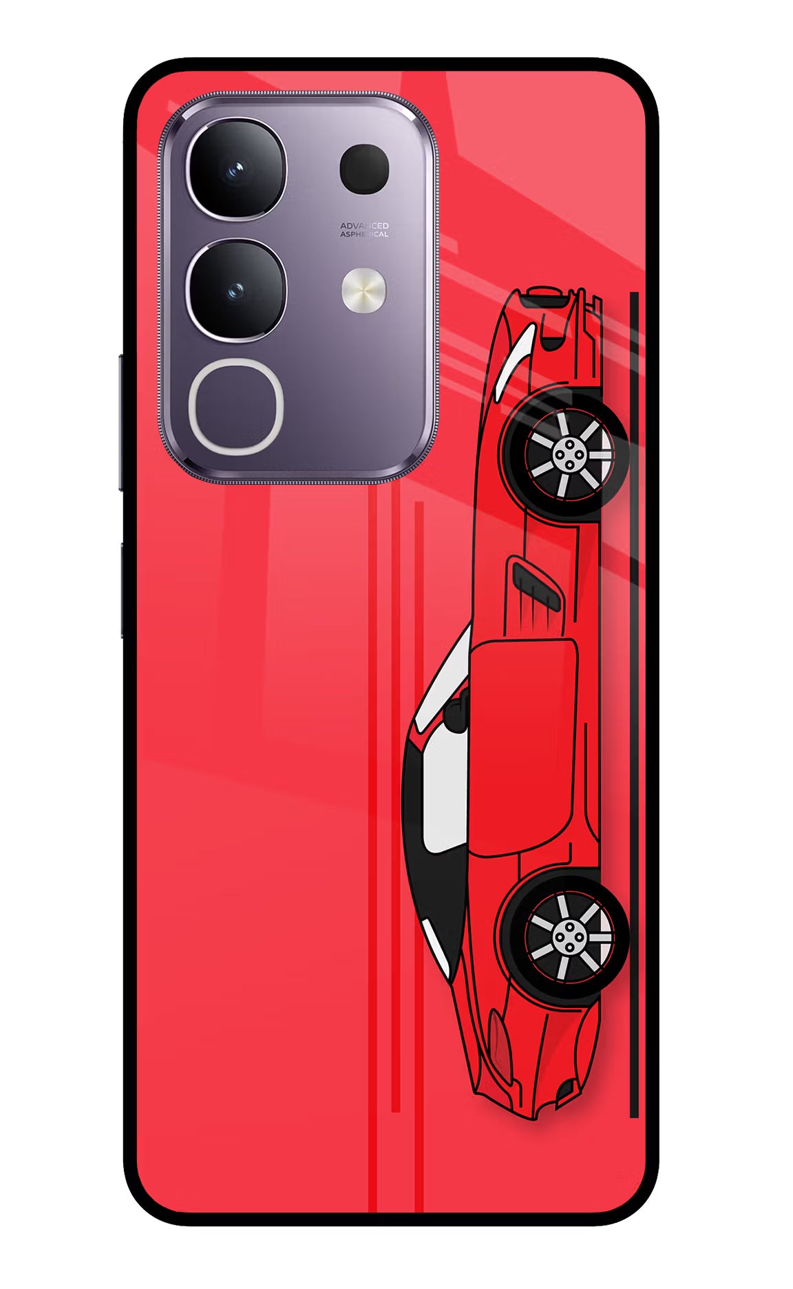 Red Velocity Vivo T4x 5G Glass Case
