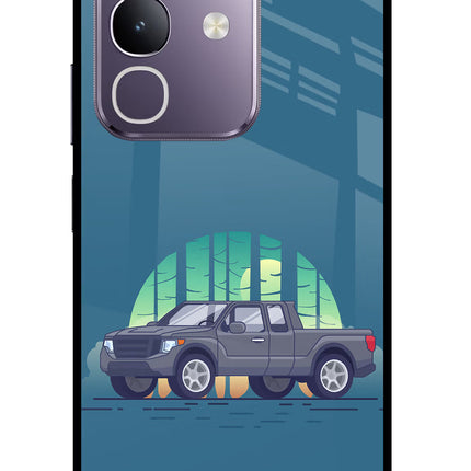 Retro Garage Vibe Vivo T4x 5G Glass Case
