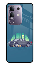 Retro Garage Vibe Vivo T4x 5G Glass Case