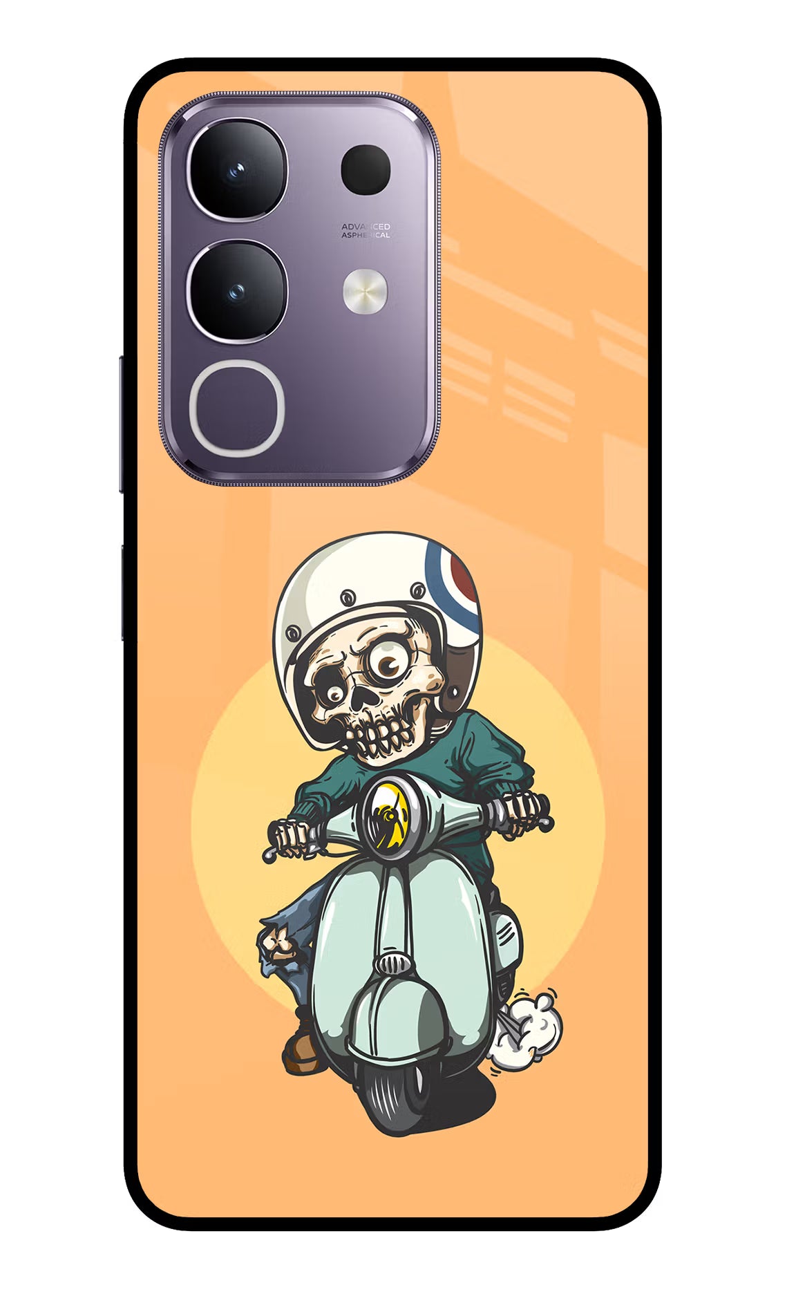 Undead Biker Vivo T4x 5G Glass Case Back Cover by Casekaro