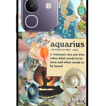 Aquarius Zodiac Vivo T4x 5G Glass Case