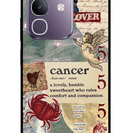 Cancer Zodiac Vivo T4x 5G Glass Case