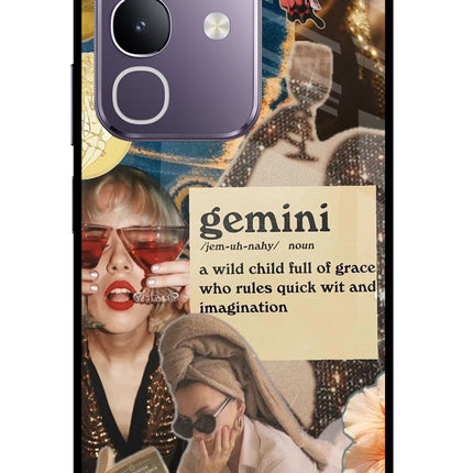 Gemini Zodiac Vivo T4x 5G Glass Case