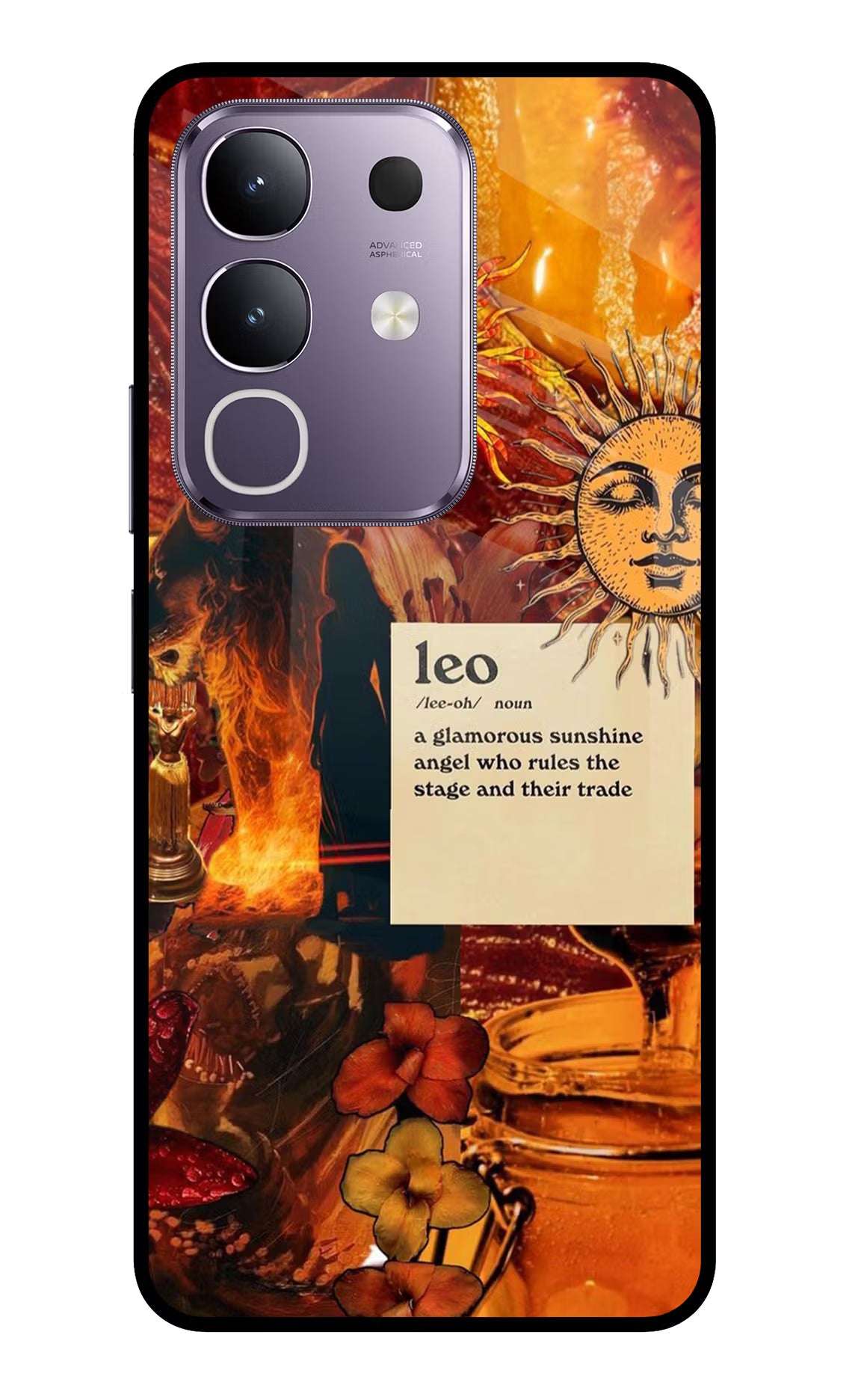 Leo Zodiac Vivo T4x 5G Glass Case