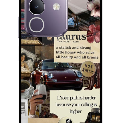 Taurus Zodiac Vivo T4x 5G Glass Case