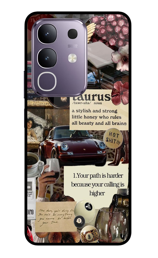 Taurus Zodiac Vivo T4x 5G Glass Case