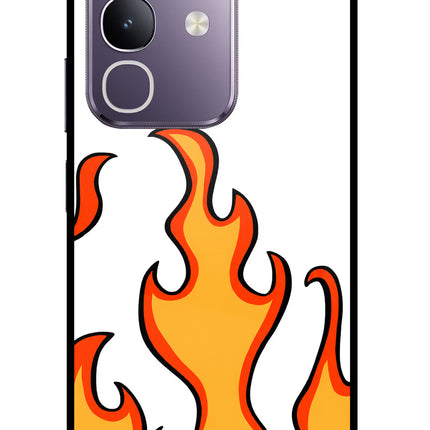 Fired Up – White Vivo T4x 5G Glass Case