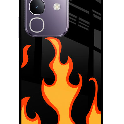 Fired Up – Black Vivo T4x 5G Glass Case