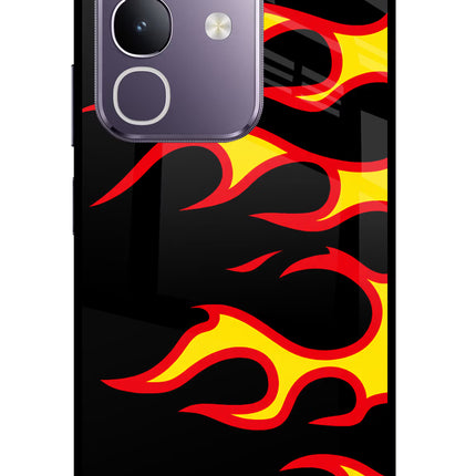 Side Sweep Flames Vivo T4x 5G Glass Case