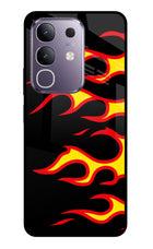 Side Sweep Flames Vivo T4x 5G Glass Case