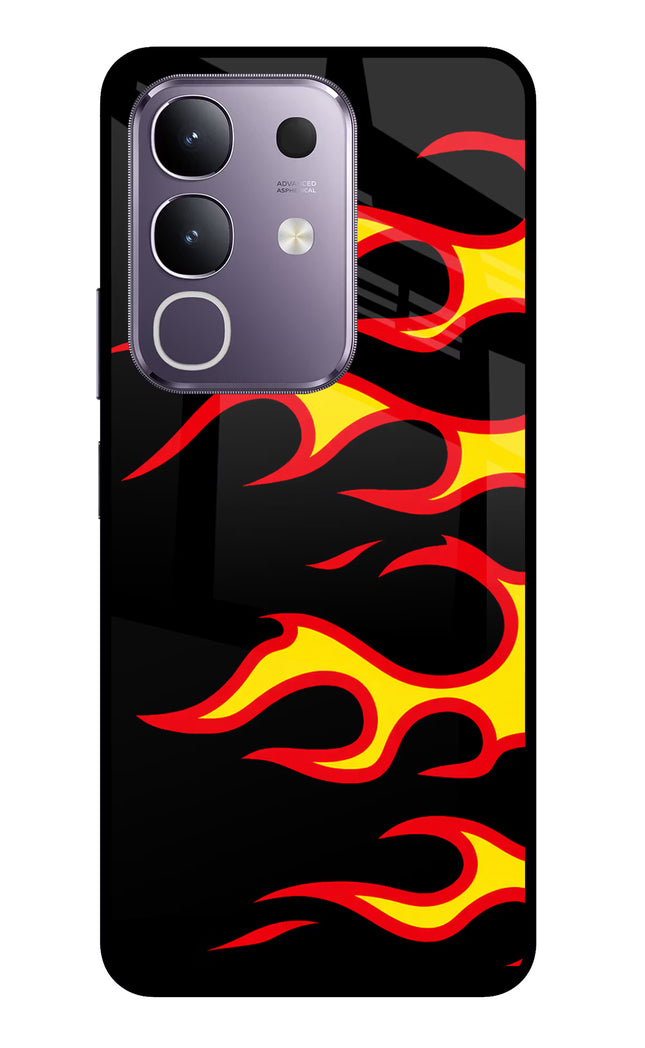 Side Sweep Flames Vivo T4x 5G Glass Case